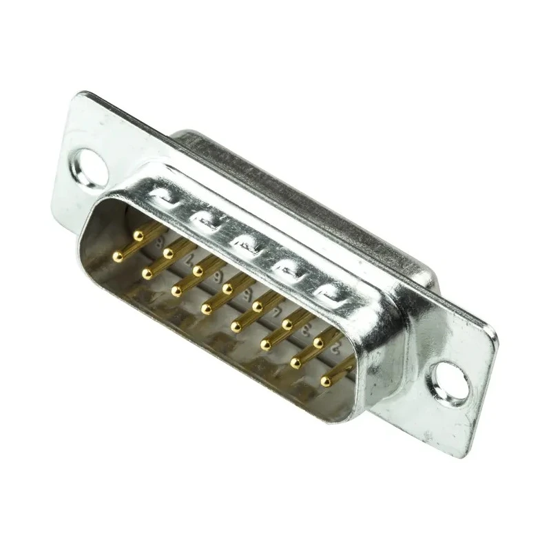 Cinch FD 15 Way Straight 2.76 mm Pitch Panel Mount D-Sub Connector Male FDA-15PTI2/1