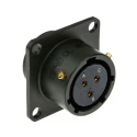 Amphenol Limited MIL Spec Copper Tin Straight 3 Way Box Mount Circular Connector 1.2, 850kV dc Voltage 62GB-12E12-03SN