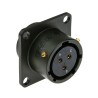 Amphenol Limited MIL Spec Copper Tin Straight 3 Way Box Mount Circular Connector 1.2, 850kV dc Voltage 62GB-12E12-03SN