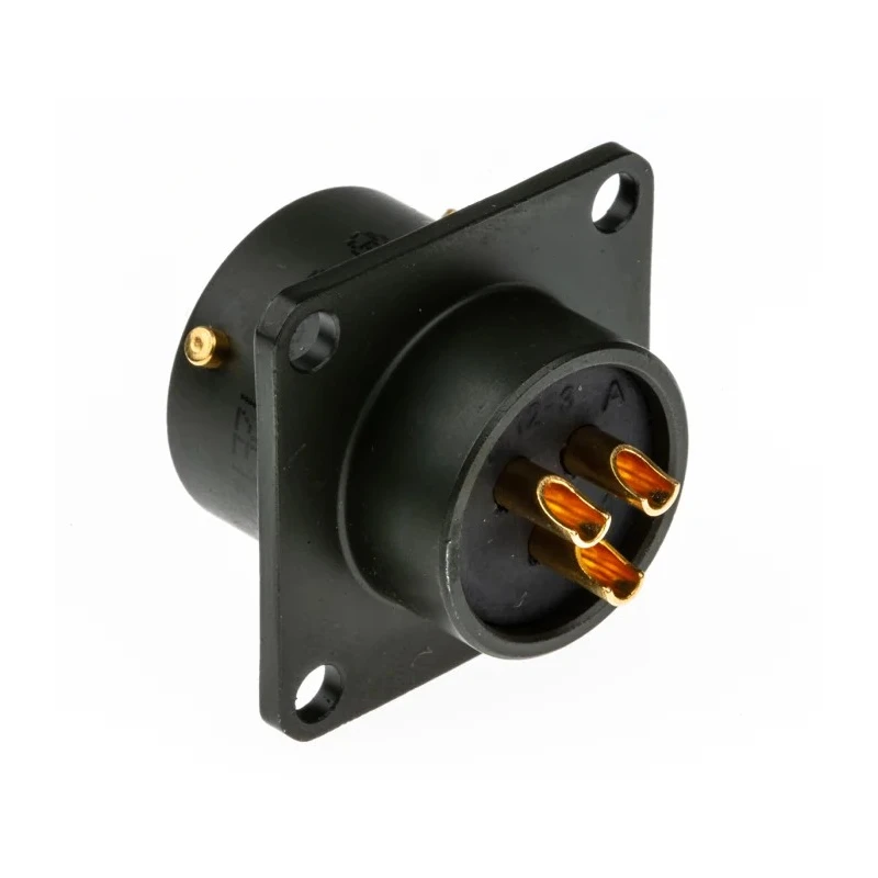 Amphenol Limited MIL Spec Copper Tin Straight 3 Way Box Mount Circular Connector 1.2, 850kV dc Voltage 62GB-12E12-03SN