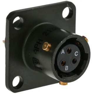 Amphenol Limited MIL Spec Circular Connector Copper Tin Contact Box Mount Straight 3 Way 500, 700V AC 62GB-12E08-33SN