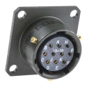 Amphenol Limited MIL Spec Circular Connector Copper Tin Straight 10 Way Box Mount 500, 700V ac 62GB-12E12-10SN
