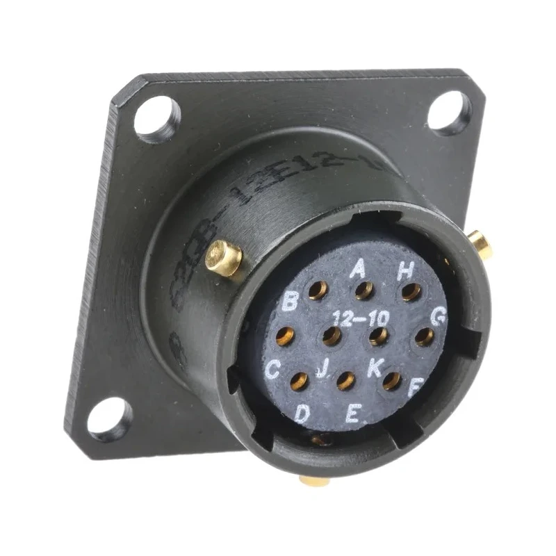 Amphenol Limited MIL Spec Circular Connector Copper Tin Straight 10 Way Box Mount 500, 700V ac 62GB-12E12-10SN