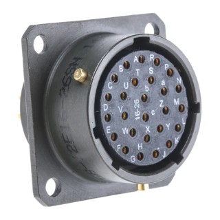 Amphenol Limited MIL Spec Circular Connector 26 Contacts Female Box Mount Straight Olive Aluminium Zinc 62GB-12E16-26SN