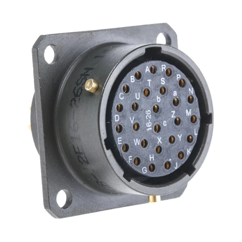 Amphenol Limited MIL Spec Circular Connector 26 Contacts Female Box Mount Straight Olive Aluminium Zinc 62GB-12E16-26SN
