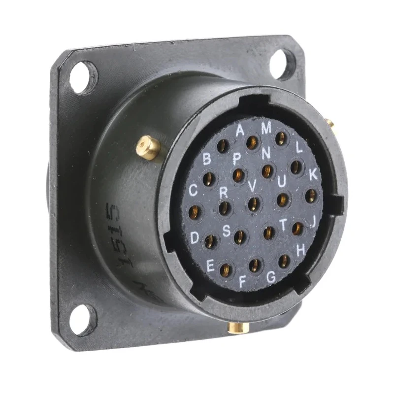 Amphenol Limited MIL Spec Circular Connector 19 Contacts Copper Tin Gold Plated Female, Box Mount 500V/700V 62GB-12E14-19SN