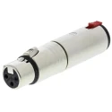 Neutrik Audio Female XLR Straight 1/4 in Stereo AV Adapter 5V Nylon Silver NA3FJ