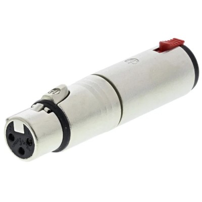 Neutrik Audio Female XLR Straight 1/4 in Stereo AV Adapter 5V Nylon Silver NA3FJ