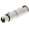 Neutrik Audio Female XLR Straight 1/4 in Stereo AV Adapter 5V Nylon Silver NA3FJ