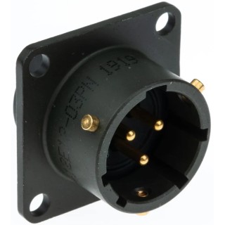 Amphenol Limited MIL Spec Circular Connector 3 Contact Miniature 1.2, 850kV dc Voltage Copper Tin 62GB-12E12-03PN