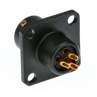 Amphenol Limited MIL Spec Circular Connector, Copper Tin Contacts, Miniature 3-Way Straight Box Mount 62GB-12E08-33PN