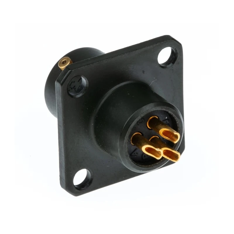 Amphenol Limited MIL Spec Circular Connector, Copper Tin Contacts, Miniature 3-Way Straight Box Mount 62GB-12E08-33PN