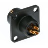 Amphenol Limited MIL Spec Circular Connector, Copper Tin Contacts, Miniature 3-Way Straight Box Mount 62GB-12E08-33PN