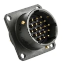 Amphenol Limited MIL Spec Circular Connector 19 Contacts 500-700V AC Aluminium Shell Box Mount Bayonet Lock 62GB-12E14-19PN