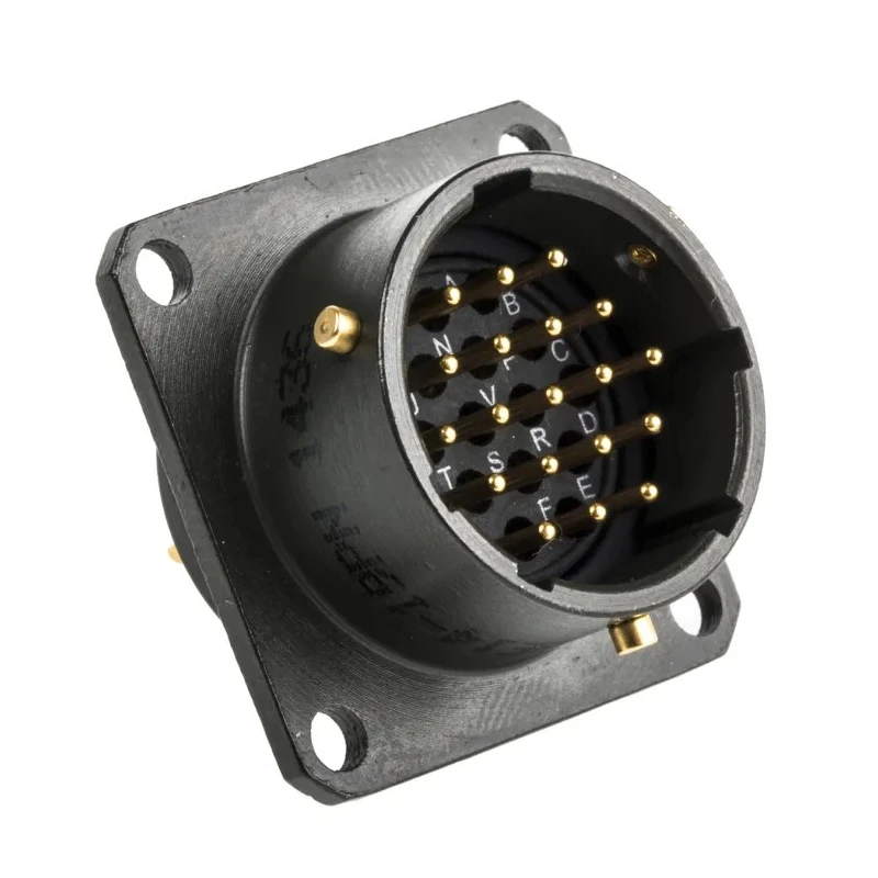 Amphenol Limited MIL Spec Circular Connector 19 Contacts 500-700V AC Aluminium Shell Box Mount Bayonet Lock 62GB-12E14-19PN