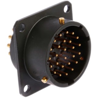 Amphenol Limited MIL Spec Circular Connector, Copper Tin Contacts, Solder Termination, 26 Contacts, Box 62GB-12E16-26PN