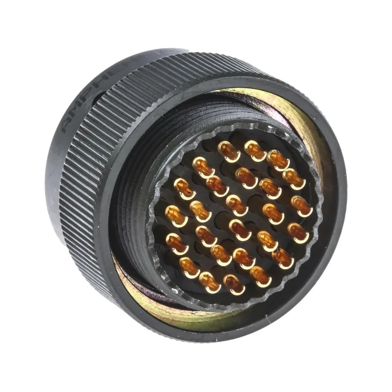 Amphenol Limited MIL Spec Circular Connector 26 Contacts Copper Tin Female Contacts, Male Olive Aluminium 62GB-56T16-26SN