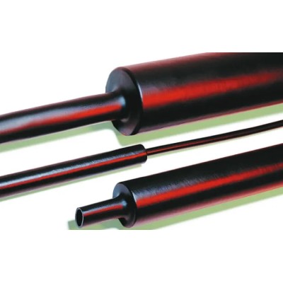 HellermannTyton Halogen Free Heat Shrink Tubing Black 19 mm Sleeve Diameter x 1 m Length 4:1 Ratio MU47 Series MU47