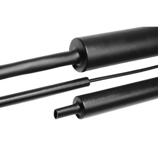 HellermannTyton Halogen Free Heat Shrink Tubing Black 55 mm Sleeve Diameter x 1 m Length 4:1 Shrink Ratio MU47