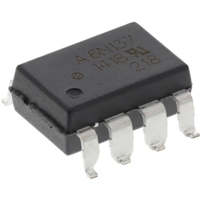 Broadcom DC Input Optocoupler Surface Mount 8-Pin DIP 1 Channel 6N137-300E