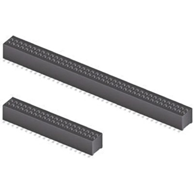 Samtec MLE Series Straight Surface PCB Socket 18-Contact 2 Row 1 mm Pitch Solder MLE-109-01-G-DV-A