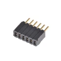 Samtec SLM Series Straight Through Hole PCB Socket, 6-Contact, 1 Row, 1.27 mm Pitch Solder SLM-106-01-G-S