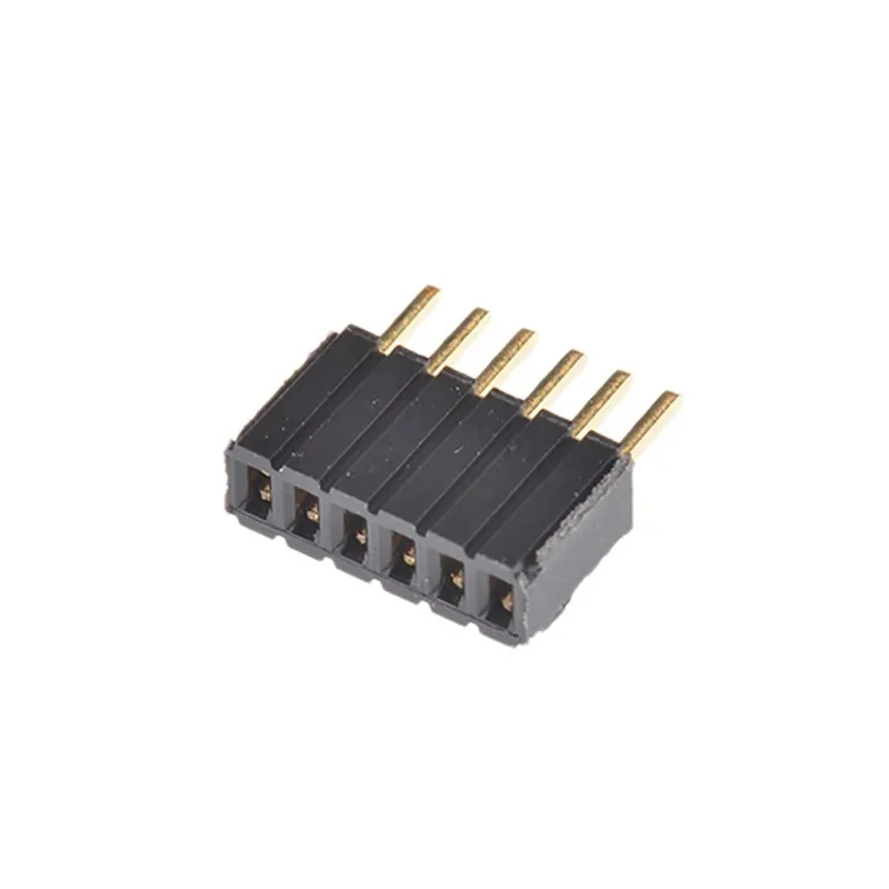 Samtec SLM Series Straight Through Hole PCB Socket, 6-Contact, 1 Row, 1.27 mm Pitch Solder SLM-106-01-G-S