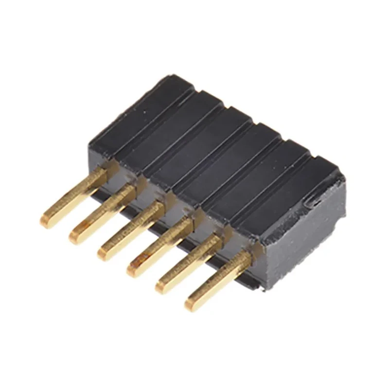 Samtec SLM Series Straight Through Hole PCB Socket, 6-Contact, 1 Row, 1.27 mm Pitch Solder SLM-106-01-G-S