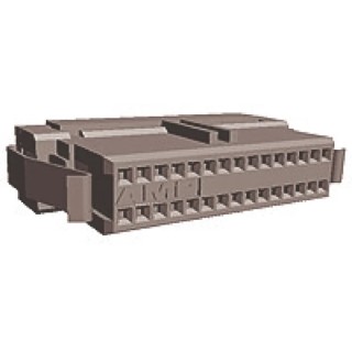 TE Connectivity 26-Way Shrouded IDC Connector Female for Cable, 2 Row, 30V AC, 500mA, AMP-LATCH System 50 2-111196-9