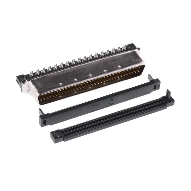 TE Connectivity 68 Way Right Angle Cable SCSI Connector 1.27 mm Pitch 1A Current IDT 5749621-7