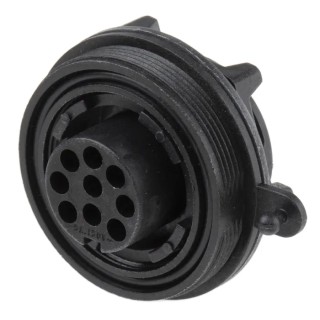 Bulgin Circular Connector Panel Mount Socket, 9 Contacts, Female Contact, 150V, 5A, IP68, Standard Buccaneer Series PX0727/S