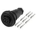 Bulgin Circular Connector 9 Contacts In-Line Socket Female IP68 Standard Buccaneer Series PX0729/S