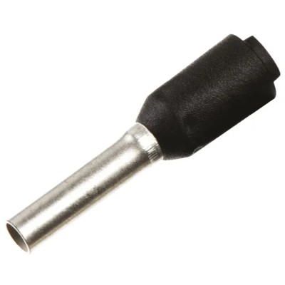Weidmüller Insulated Crimp Bootlace Ferrule 8 mm Pin Length 1.7 mm Pin Diameter Black 16 AWG 9021960000