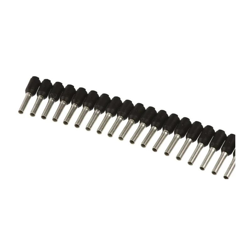 Weidmüller Insulated Crimp Bootlace Ferrule 8 mm Pin Length 1.7 mm Pin Diameter Black 16 AWG 9021960000
