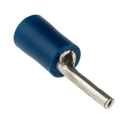 RS PRO Insulated Tin Crimp Pin Connector Blue 16 AWG to 14 AWG, 1.9 mm Pin Diameter, 12 mm Pin Length 452-647