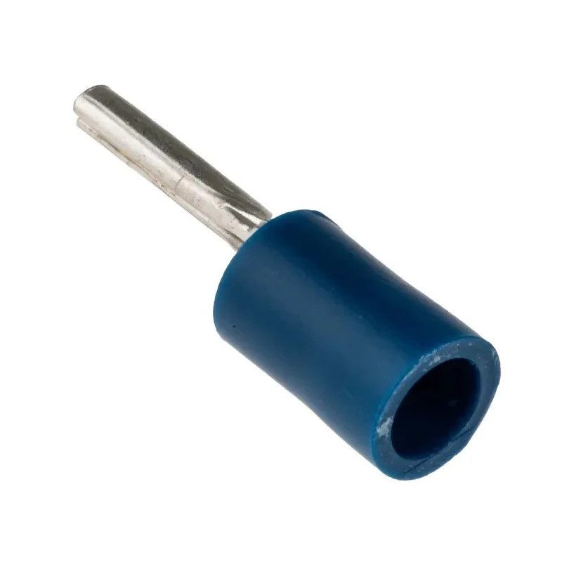RS PRO Insulated Tin Crimp Pin Connector Blue 16 AWG to 14 AWG, 1.9 mm Pin Diameter, 12 mm Pin Length 452-647