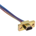 RS PRO 9 Way Straight Panel Mount Micro-D Male D-Sub Connector 250V 3A 452-940