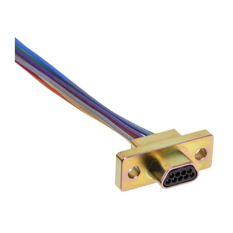 RS PRO 9 Way Straight Panel Mount Micro-D Male D-Sub Connector 250V 3A 452-940