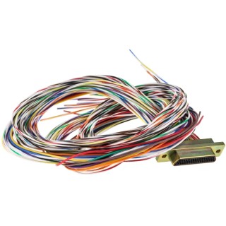 RS PRO 51 Way Straight Panel Mount Micro-D Male D-Sub Connector 250V 3A Aluminium Shell 452-984