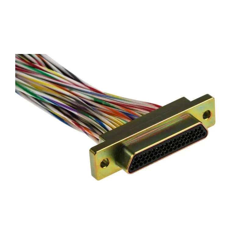 RS PRO 51 Way Straight Panel Mount Micro-D Male D-Sub Connector 250V 3A Aluminium Shell 452-984