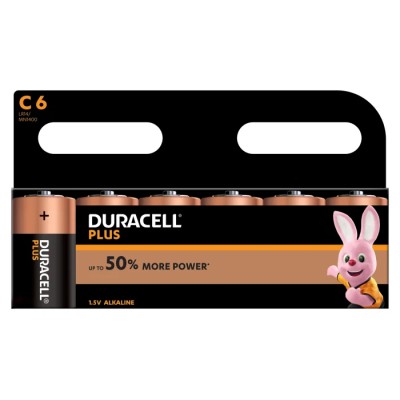 Duracell Duracell Plus Power C Size 1.5 V Alkaline Battery 7.75 Ah 5000394141919