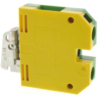 Weidmüller 2-Way EK 10 Earth Terminal Block 10mm², 14AWG, 8 AWG Wire, Screw Termination, Nylon Housing, ATEX 0354660000