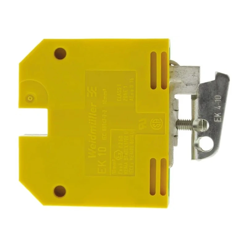 Weidmüller 2-Way EK 10 Earth Terminal Block 10mm², 14AWG, 8 AWG Wire, Screw Termination, Nylon Housing, ATEX 0354660000