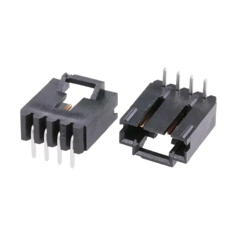 TE Connectivity AMPMODU MTE Series Right Angle Through Hole PCB Header, 4 Contacts, 2.54 mm Pitch, 1 Row, Shrouded 5-104935-1