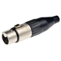 Amphenol Industrial Cable XLR Connector Straight Female 3 Way 120V AC 15A Tin Plating AC3F