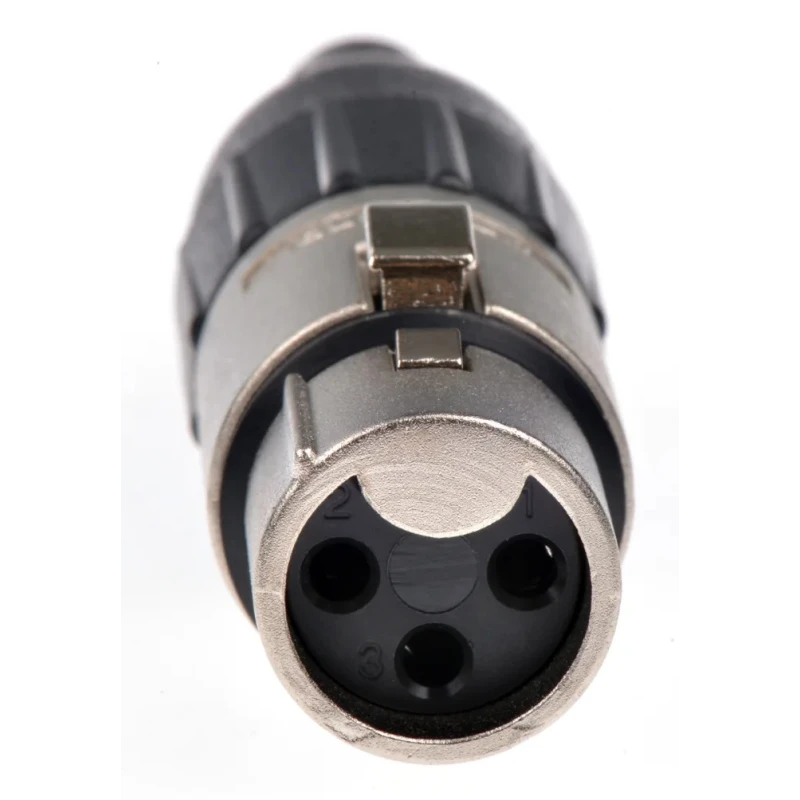 Amphenol Industrial Cable XLR Connector Straight Female 3 Way 120V AC 15A Tin Plating AC3F