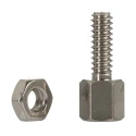 RS PRO Connector Screw Lock for Use With D Connector, Brass Nickel Plated, Thread Size 4-40 UNC, Model 453-886