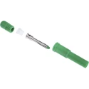 RS PRO Green Male Banana Plug, 4 mm Connector, Solder Termination, 1kV Voltage, 10A Current, Tin Plating 454-306