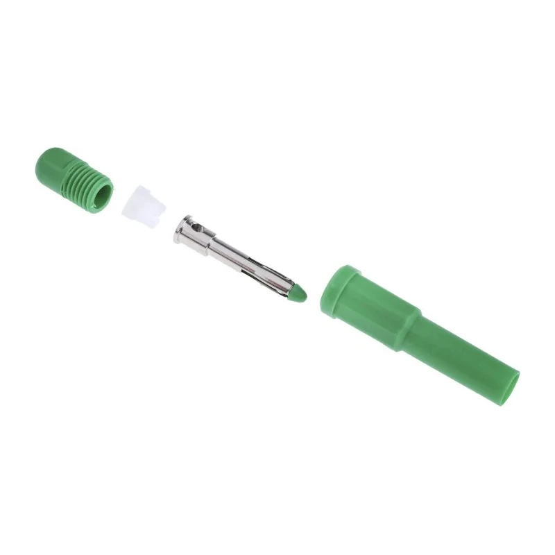 RS PRO Green Male Banana Plug, 4 mm Connector, Solder Termination, 1kV Voltage, 10A Current, Tin Plating 454-306
