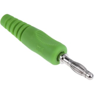 Schutzinger Green Male Banana Plug 4 mm Connector 50V 16A Nickel Plating 1701122-05/RS